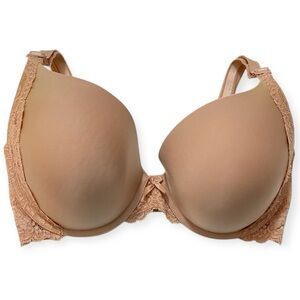 VICTORIA'S SECRET Bra Dream Angel Perfect Coverage Nude Underwire 36DD GUC